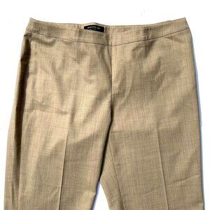 Women’s Lafayette 148 NY Stretch Wool Bleeker Straight Leg Trouser Tan Size 4